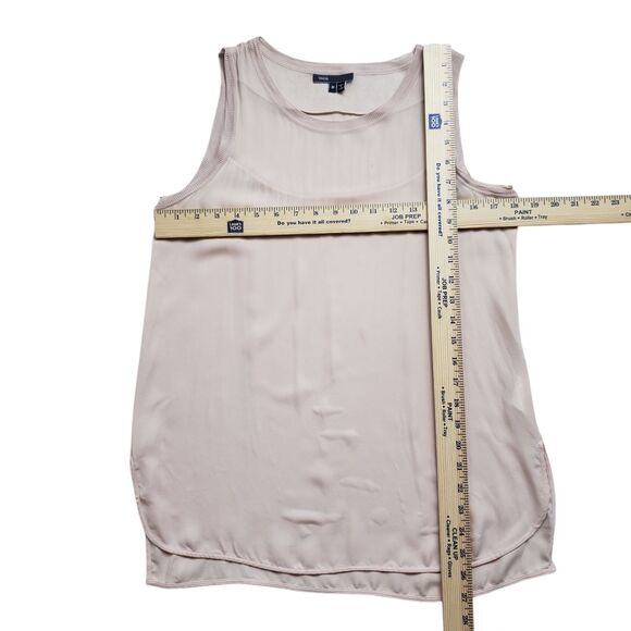 Vince Sheer Silk Sleeveless Blouse Tank Top Womens Pink Medium Classic - Picture 5 of 12